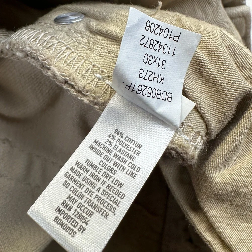 Bonobos Slim Fit Stretch Jeans‎ Khaki Men's 31x30
